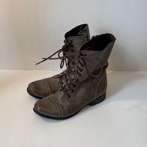 Steve Madden Dark Brown Lace-Up Boots